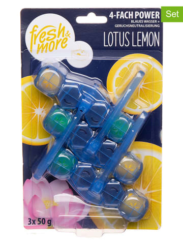 Fresh & More 4er-Set: WC-Steine "Lotus Lemon", je 3x 50 g