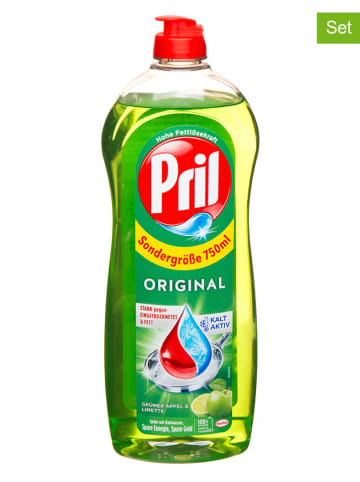 Pril 5er-Set: Handspülmittel "Grüner Apfel & Limette", je 750 ml