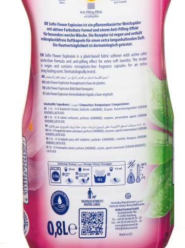 Sofin 5er-Set: Weichspüler "Flower Explosion", 5x 800 ml