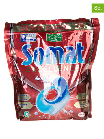 somat 2er-Set: Spülmaschinentabs "Excellene 4in1", 2x 70 Stück