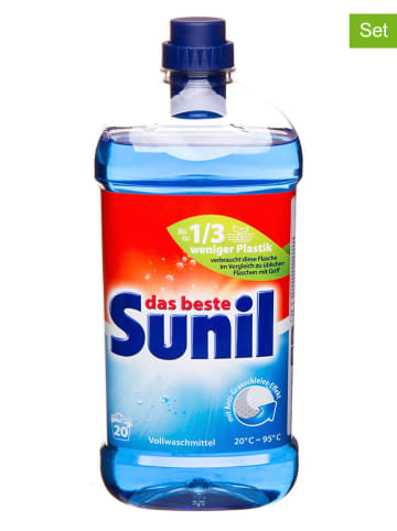 Sunil 4er-Set: Vollwaschmittel "Aktiv", je 1,32 l