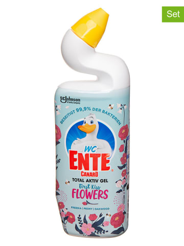 WC Ente 6er-Set: WC-Aktivgel "First Kiss Flower", je 750 ml