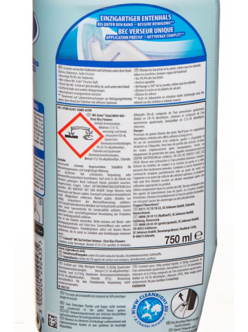 WC Ente 6er-Set: WC-Aktivgel "First Kiss Flower", je 750 ml