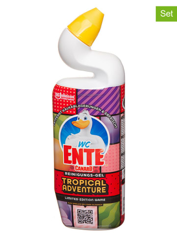 WC Ente 6er-Set: WC-Aktivgel "Tropical Adventure", je 750 ml