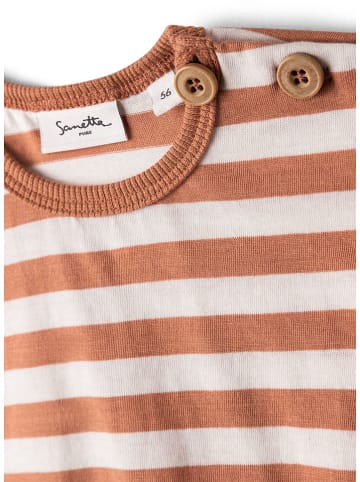 Sanetta Kidswear Koszulka w kolorze biało-jasnobrązowym