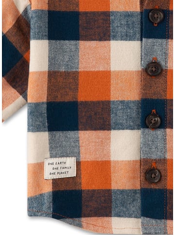 Sanetta Kidswear Hemd in Beige/ Orange/ Dunkelblau