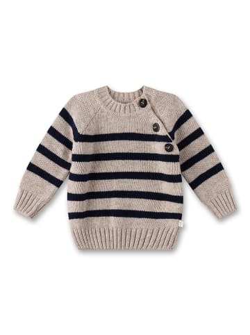 Sanetta Kidswear Sweter w kolorze beżowo-czarnym