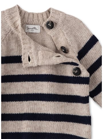 Sanetta Kidswear Sweter w kolorze beżowo-czarnym
