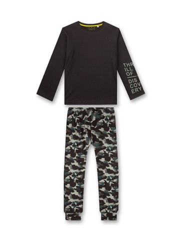 Sanetta Pyjama in Schwarz/ Khaki