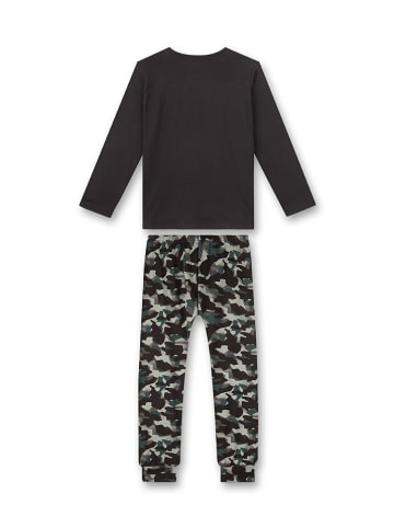 Sanetta Pyjama in Schwarz/ Khaki