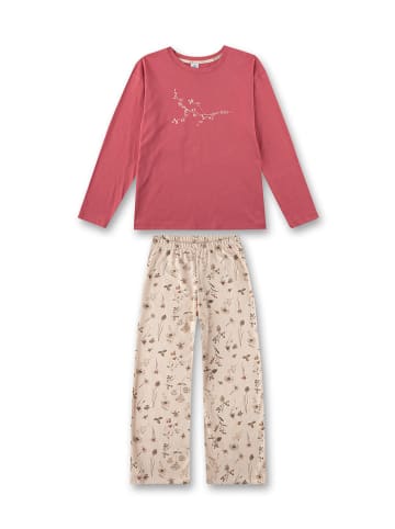 Sanetta Pyjama in Rosa/ Beige