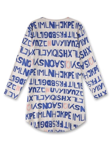 Sanetta Nachthemd crème/blauw/lichtroze
