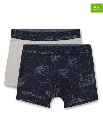 Sanetta 2-delige set: boxershorts donkerblauw/grijs