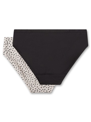 Sanetta 2er-Set: Slips in Schwarz/ Beige