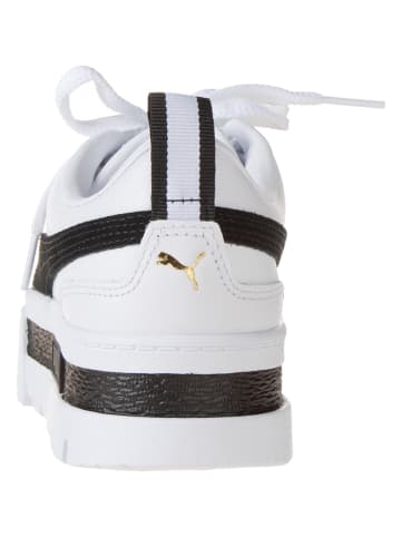 Puma Leder-Sneakers "Mayze" in Weiß/ Schwarz