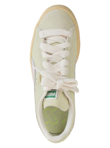 Puma Skórzane sneakersy w kolorze żółto-białym