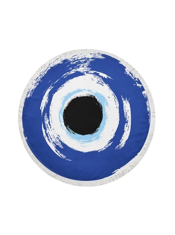 Elizabed Strandlaken wit/donkerblauw