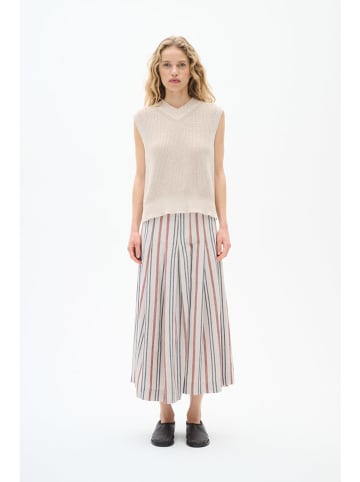 InWear Spódnica w kolorze beżowo-antracytowo-czerwonym