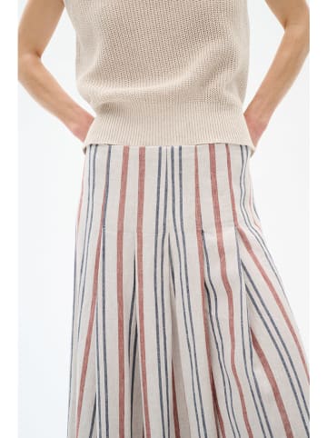 InWear Spódnica w kolorze beżowo-antracytowo-czerwonym