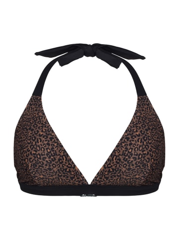 Sassa Biustonosz bikini w kolorze czarno-ciemnobrązowym