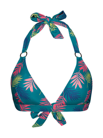 Sassa Bikini-Oberteil in Türkis/ Bunt