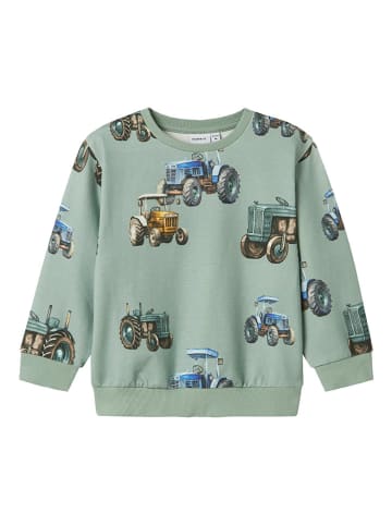 name it Bluza w kolorze zielonym ze wzorem