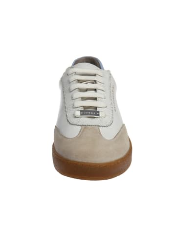 Baldessarini Leder-Sneakers "Garry" in Weiß/ Beige/ Hellblau