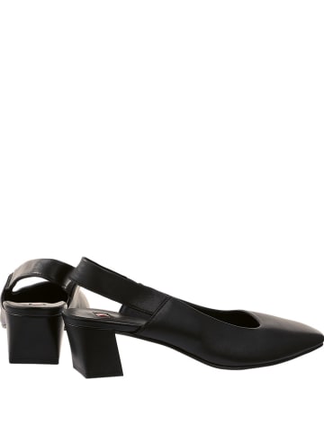Högl Leder-Slingpumps in Schwarz