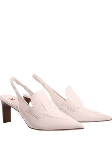 Högl Leder-Slingpumps in Weiß