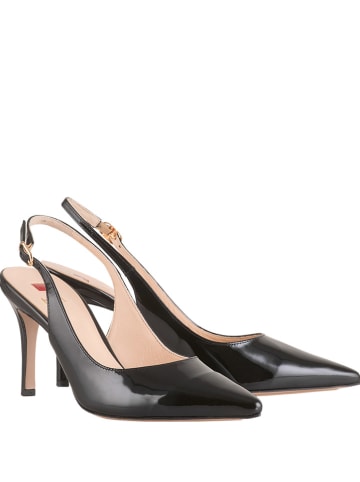 Högl Leder-Slingpumps in Schwarz