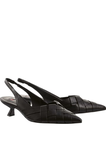 Högl Leder-Slingpumps in Schwarz