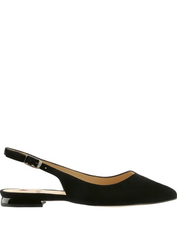 Högl Leder-Slingballerinas in Schwarz