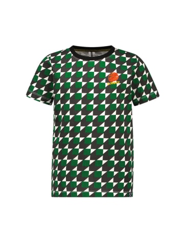 B.Nosy Shirt "Timmy" wit/groen/zwart