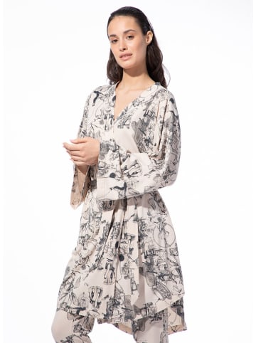 SHORT STORIES Kimono in Beige/ Schwarz