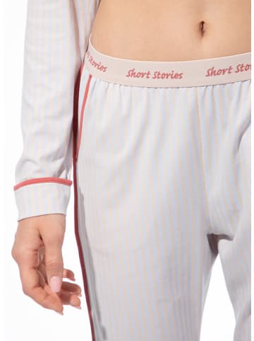 SHORT STORIES Pyjama-Hose in Hellblau/ Beige