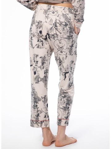 SHORT STORIES Pyjama-Hose in Beige/ Schwarz