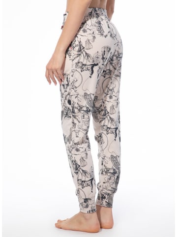 SHORT STORIES Pyjama-Hose in Beige/ Schwarz