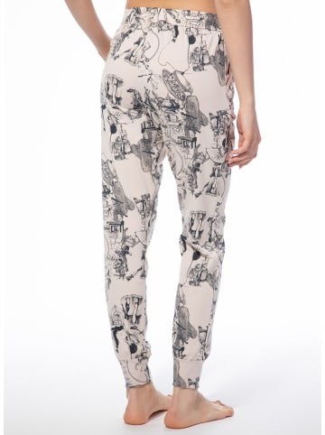 SHORT STORIES Pyjama-Hose in Beige/ Schwarz