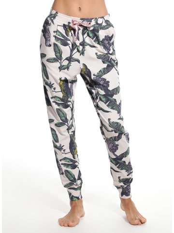 SHORT STORIES Pyjama-Hose in Weiß/ Grün