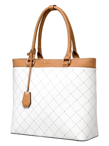 Puccini Shopper bag w kolorze białym - 45 x 31 cm