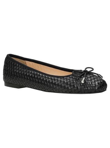 Wojas Leder-Ballerinas in Schwarz