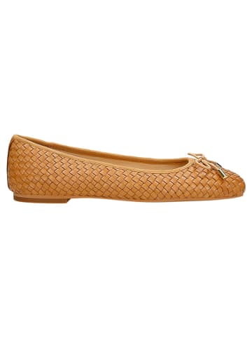 Wojas Leder-Ballerinas in Hellbraun