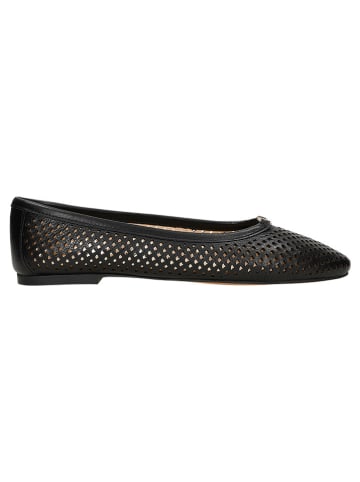 Wojas Leren ballerina's zwart