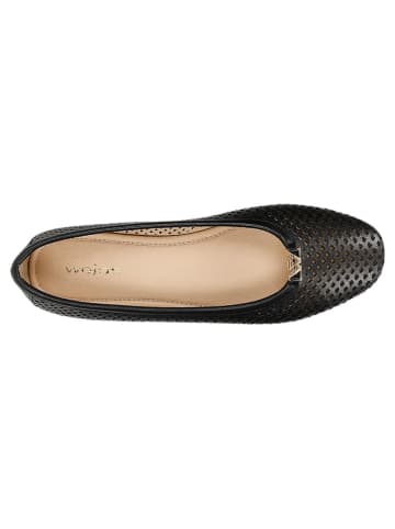 Wojas Leder-Ballerinas in Schwarz