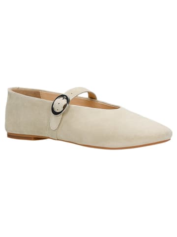 Wojas Leder-Ballerinas in Beige