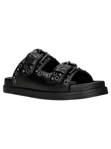 Wojas Leren slippers zwart