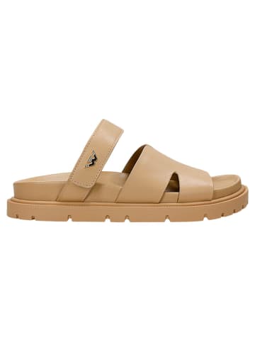 Wojas Leren slippers beige