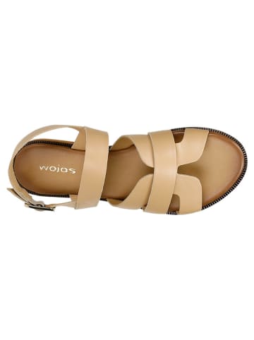 Wojas Leder-Sandalen in Beige