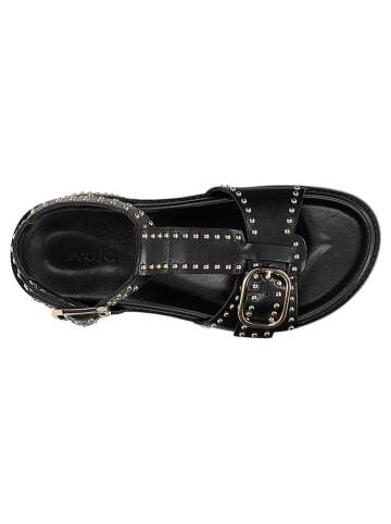 Wojas Leder-Sandalen in Schwarz