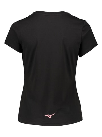 Mizuno Trainingsshirt in Schwarz/ Rosa